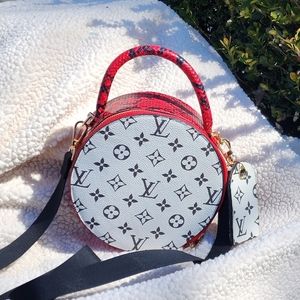 Crossbody purse with real Louis Vuitton leather added